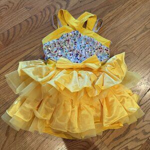 CURTAIN CALL COSTUMES YELLOW COMPETITION DANCE TAP JAZZ MUSICAL THEATRE COSTUME